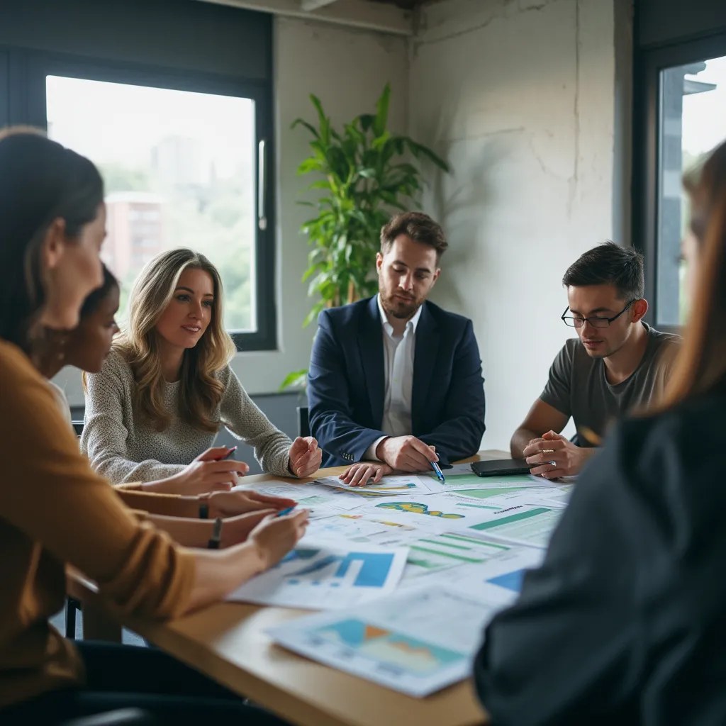 Reunión estratégica con equipo financiero